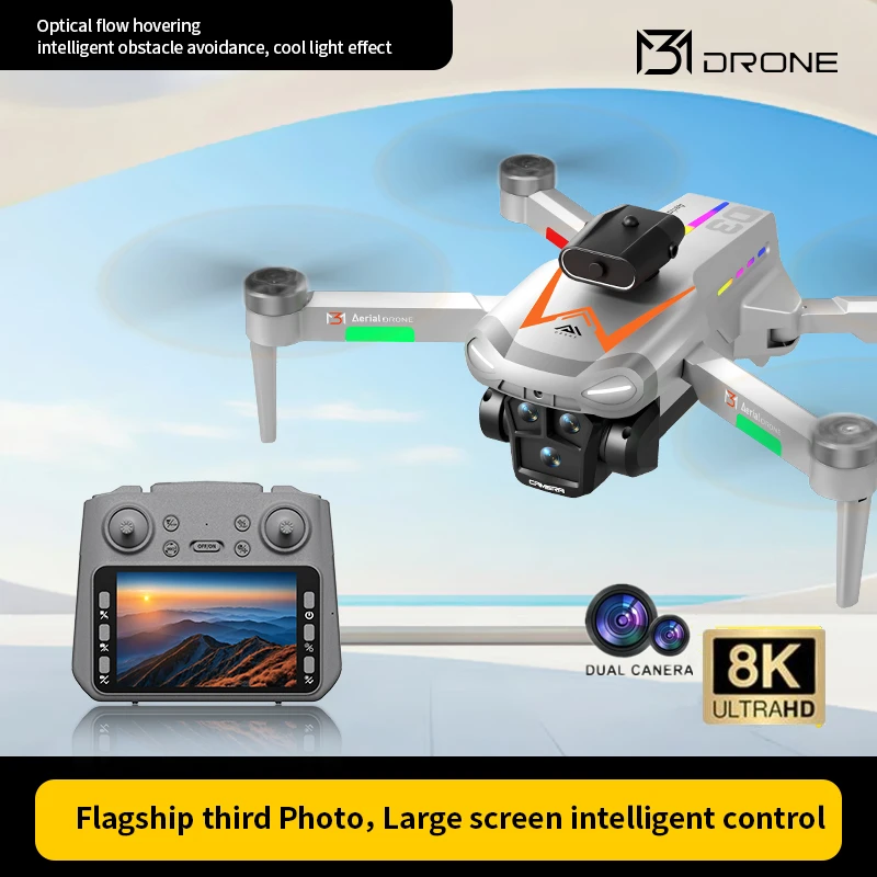 

M3 Drone 8K Professional Camera RC Screen WIFI FPV Dron Obstacle Avoidance Brushless Motor Altitude Headless Mode RC Quadcop