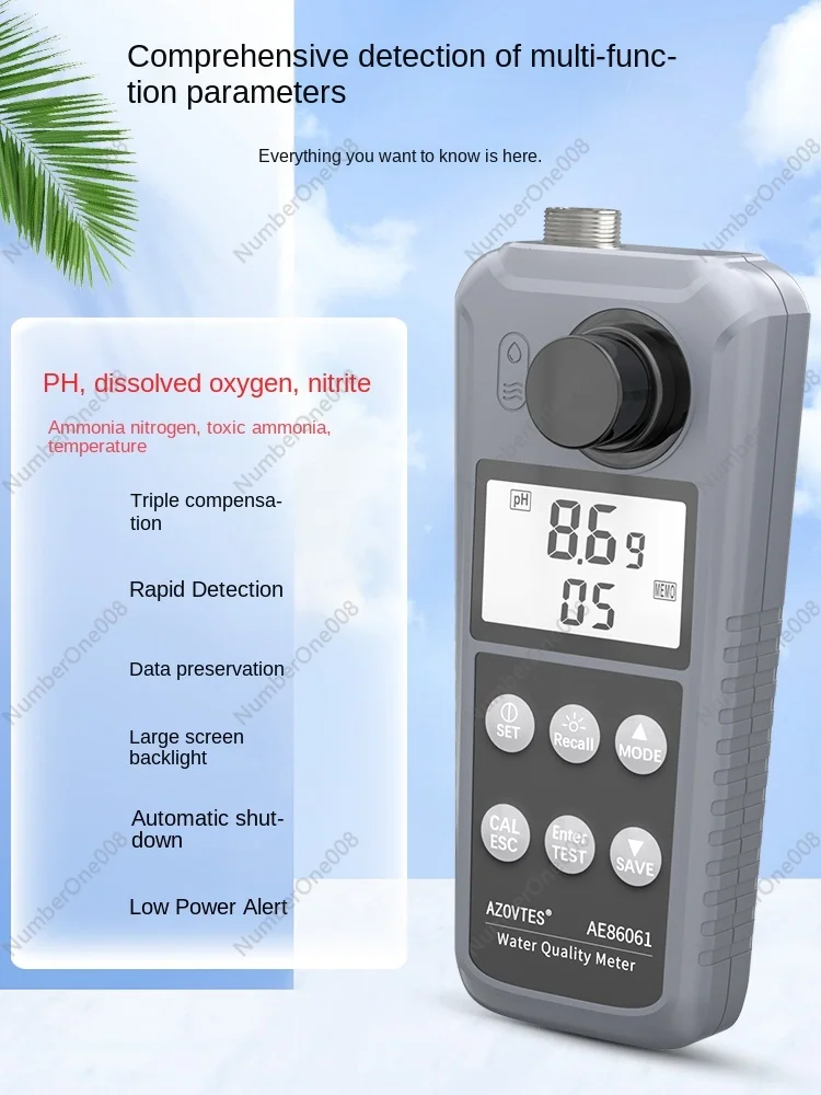 All Instrument Aquaculture Detector Dissolved Oxygen Analyzer Water Quality Nitrogen Ph Nitrite Detector