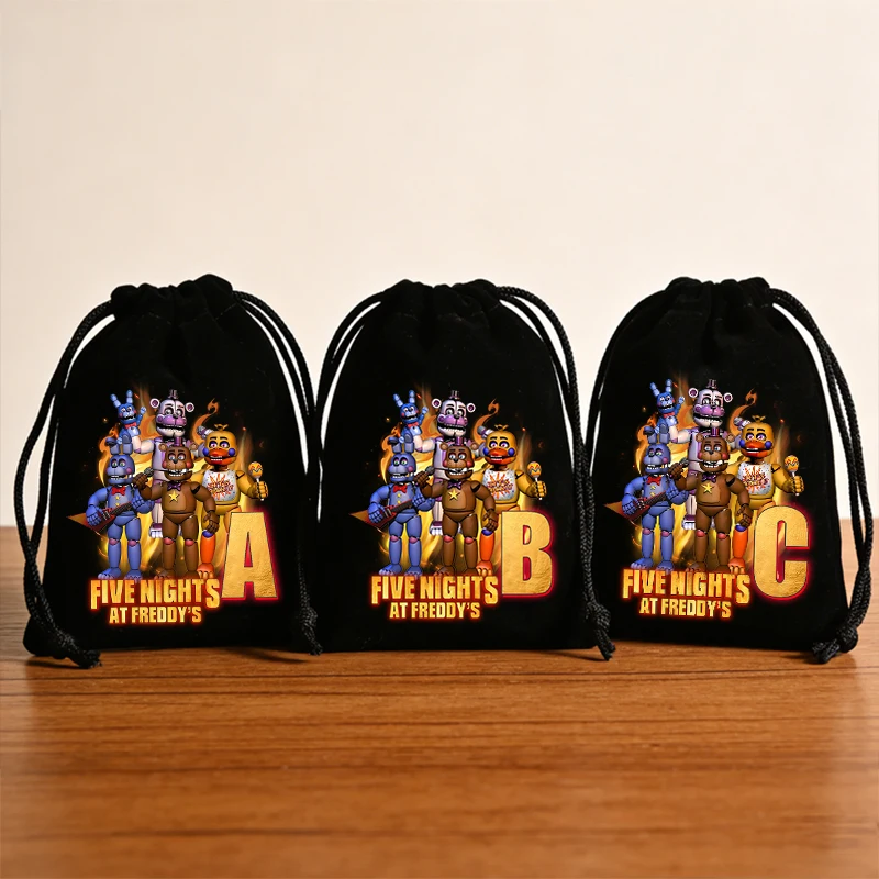 

Five Nights At Freddys Drawstring Bag Boy Gift Bag Cartoon Handbag Candy Storage Bag Birthday Party Decoration Gift Package New