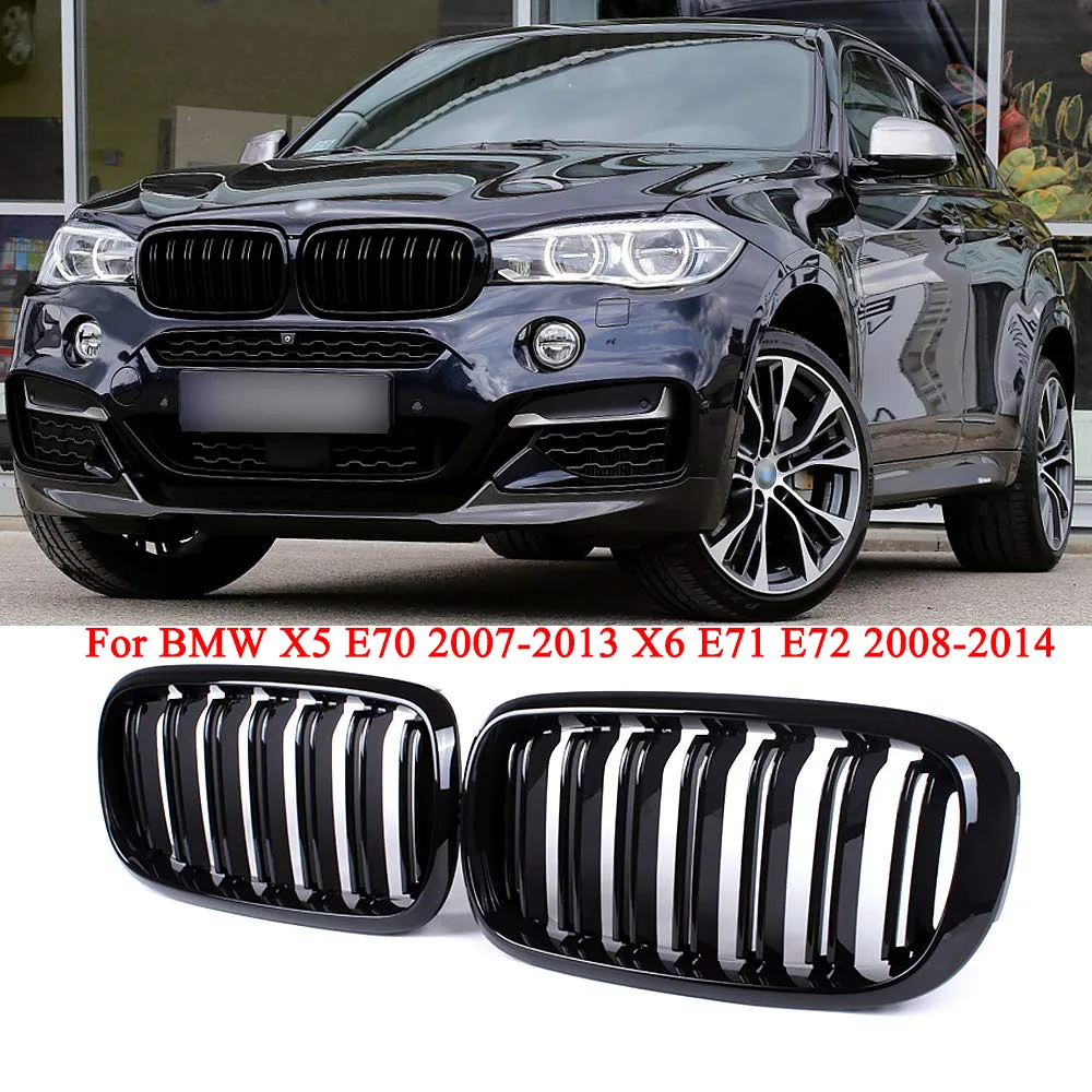 

Решетка радиатора (ноздри) для BMW X5 E70 2007-2013, X6 E71 E72 2008-2014, аксессуары для авто