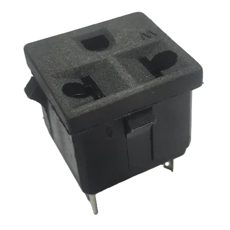 Черная розетка для монтажа на панели США, промышленная розетка, встроенная розетка для панели, розетка переменного тока 10 А, 250 В