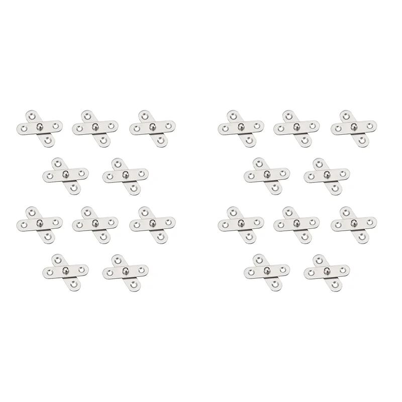 

20PCS Shed Door Hinges Kitchen Cabinet 360 Degree Rotation Pivot Stainless Steel Rotating Rotatable 57X16 Mm-A98U