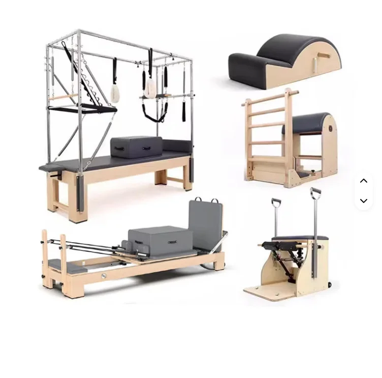 High-quality Wholesale Maple/Oak Wood Deren Pilates Reformer for Home Gym and Pilates Studio Yoga Reconditioning Equipment