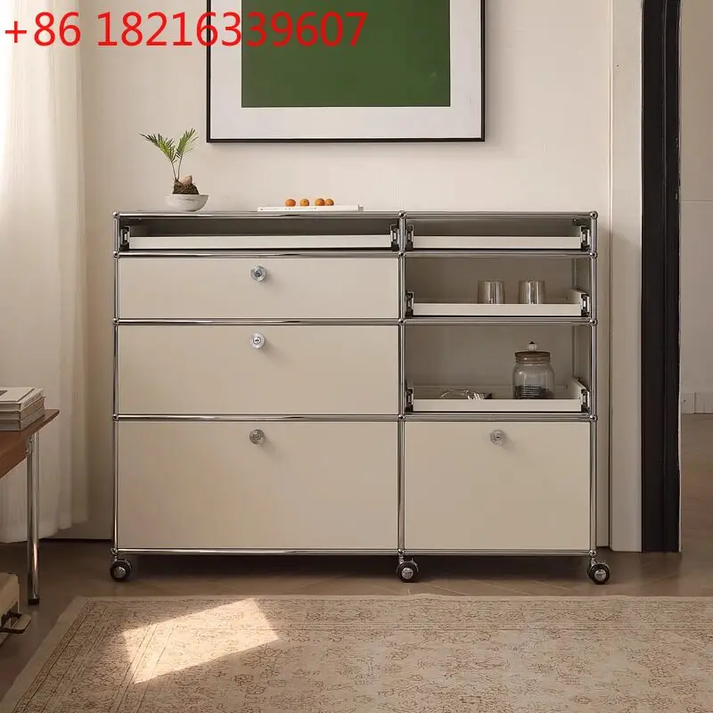 YAOCoffee cabinet, storage cabinet, chest cabinet, stainless steel module, combination  locker, bookcase, multi-function