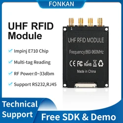 860 960 RFID modülü uzun menzilli okuyucu UHF 4 port ISO18000-6C depo yönetimi için ücretsiz SDK