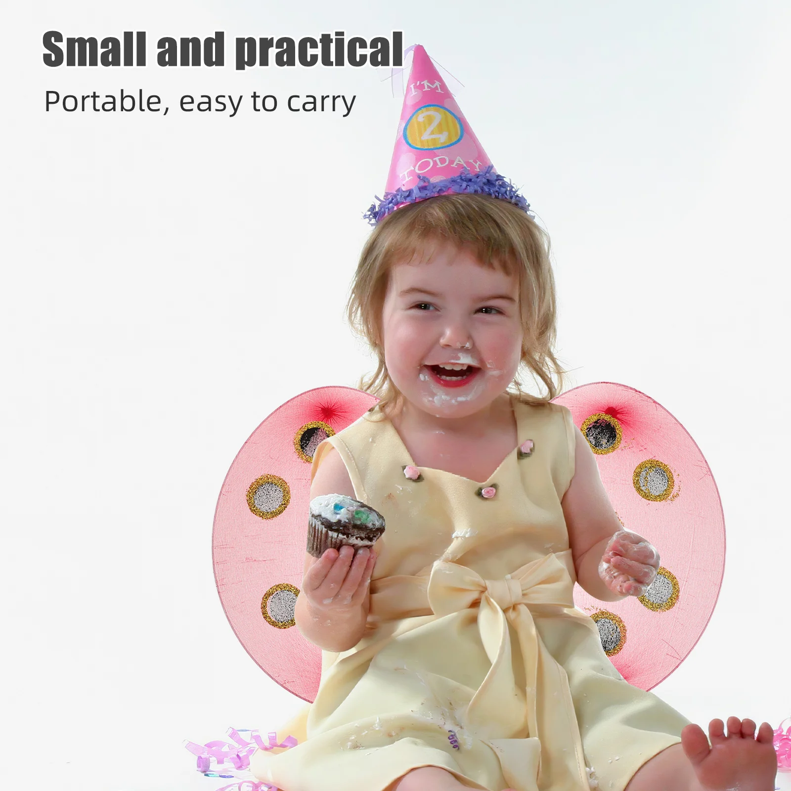 1Set Ladybug Wings Red Foldable Lightweight Costume Headband Fairy Wand Halloween Insect Cosplay Kids Set Ladybug Costume Wings