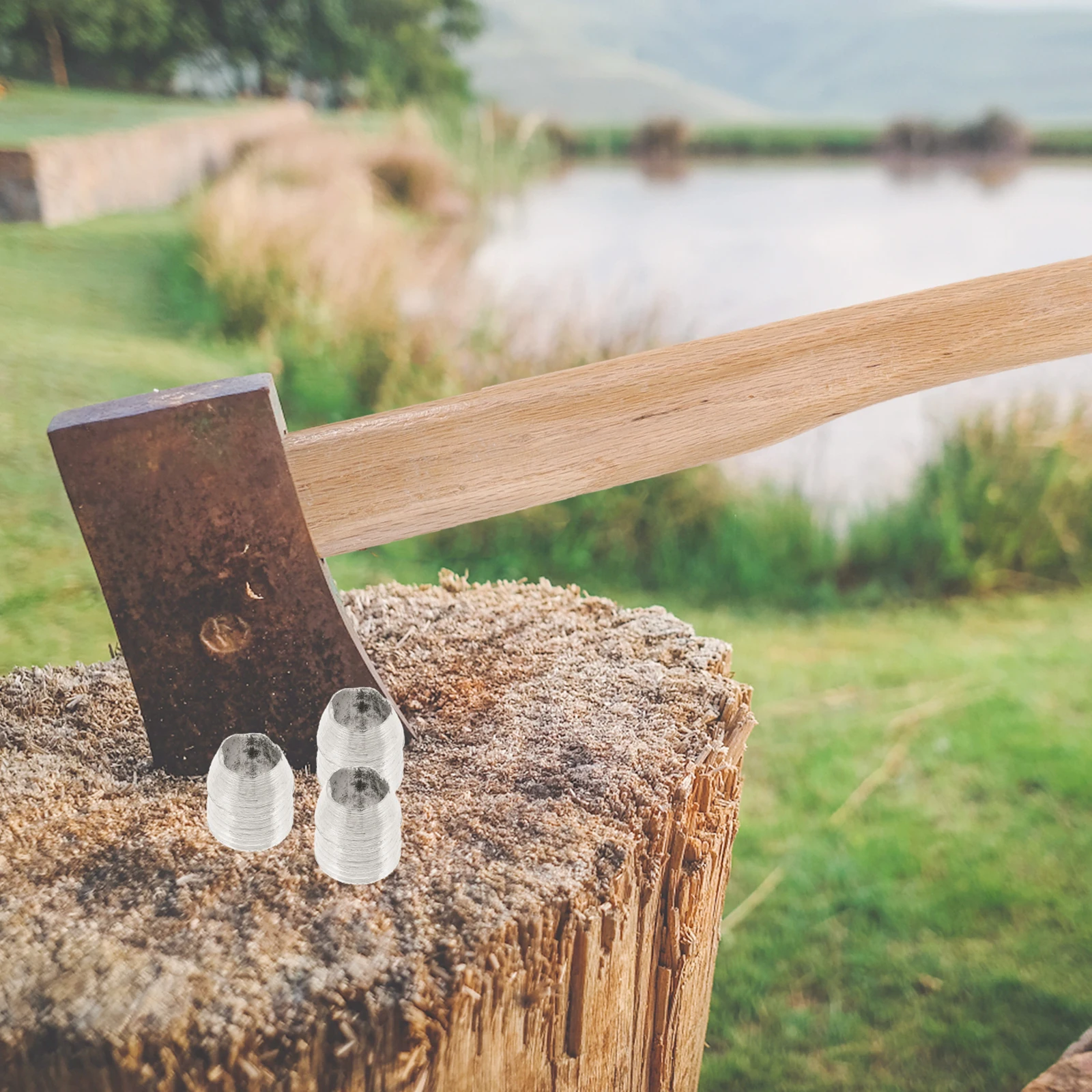 

1 set Axe Handle Replacement Wooden Grip for Camping Hatchet Wood Axe Part Durable Smooth Surface Quality Material