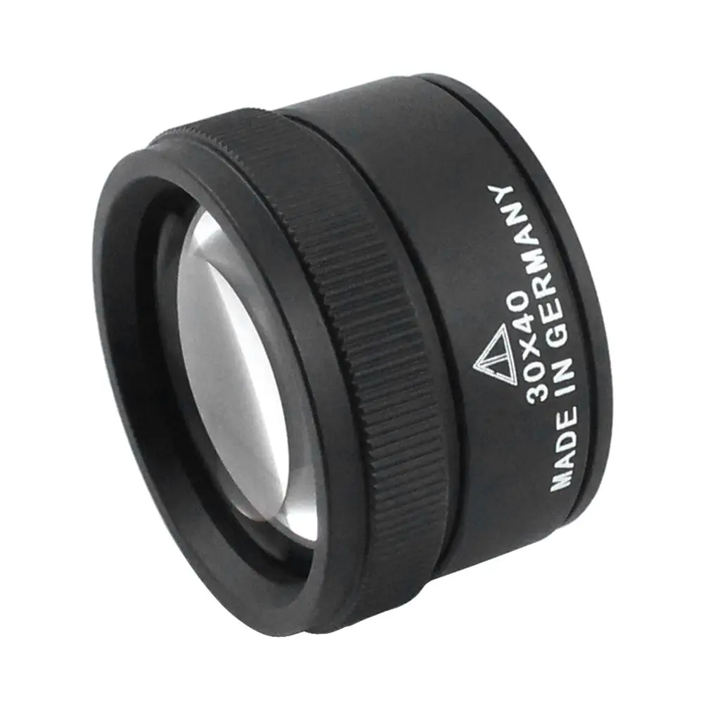 Imagem -05 - Measuring Magnifier 30x 40 mm Lente de Vidro Óptico Microscópio Loop Moedas Selos Jóias Mini Pocket Loupe hd