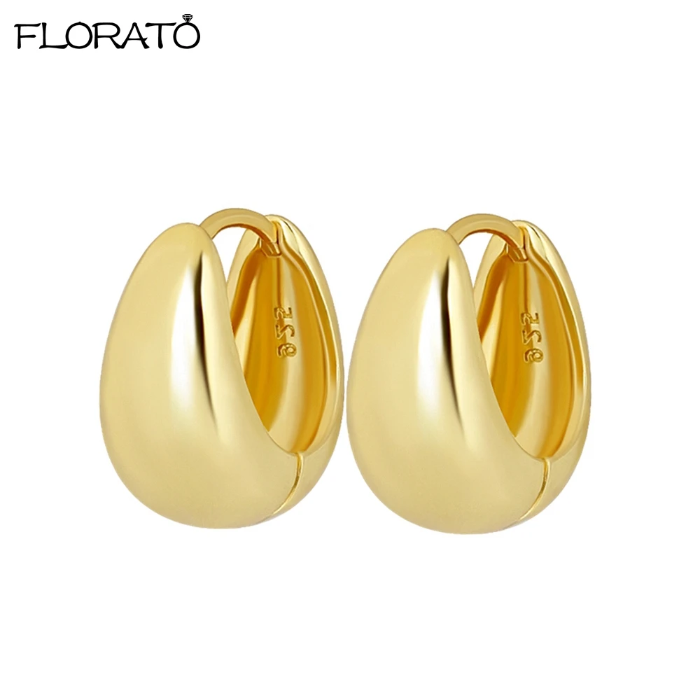 Heißer Verkauf Mode Metall Tropfen Ohrringe für Frau 925 Sterling Silber Nadel Vintage Creolen Trend Klassische Party Schmuck Geschenk