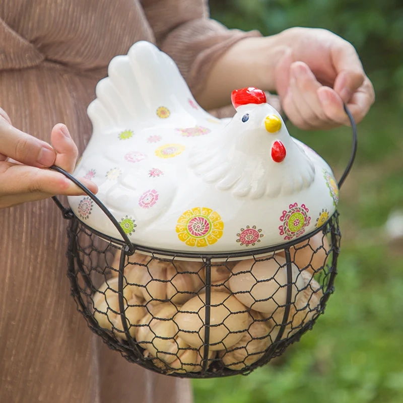 Metal Basket for Storing Eggs, Suitable Potato and Garlic Containers, Nordic Snack Fruit Baskets, Kitchen Organizer