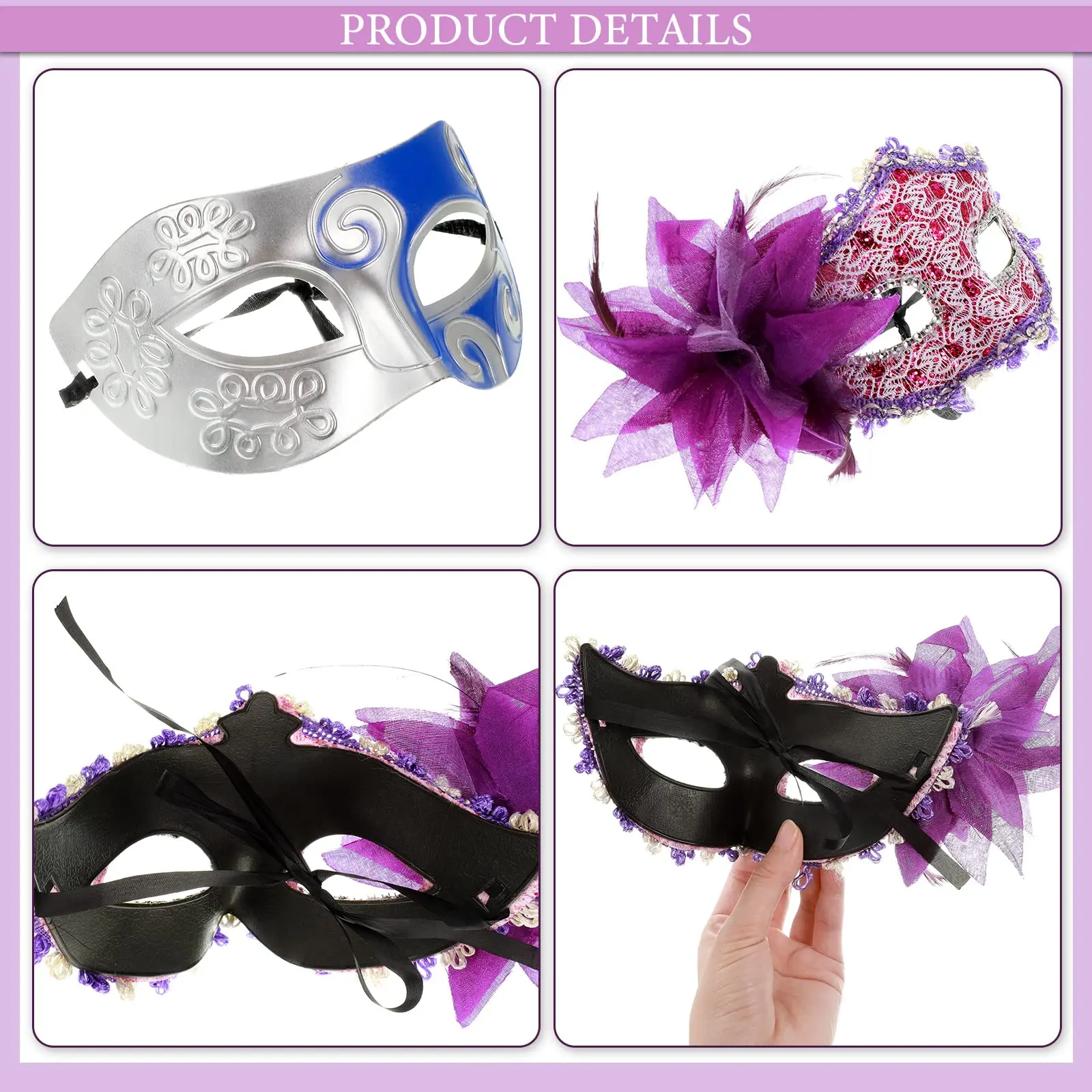 16/32Pcs Masquerade Masks Mardi Gras Carnival Mask Venetian Masks Vintage Antique Masks Unisex Half Face Party Masks 8 Colors