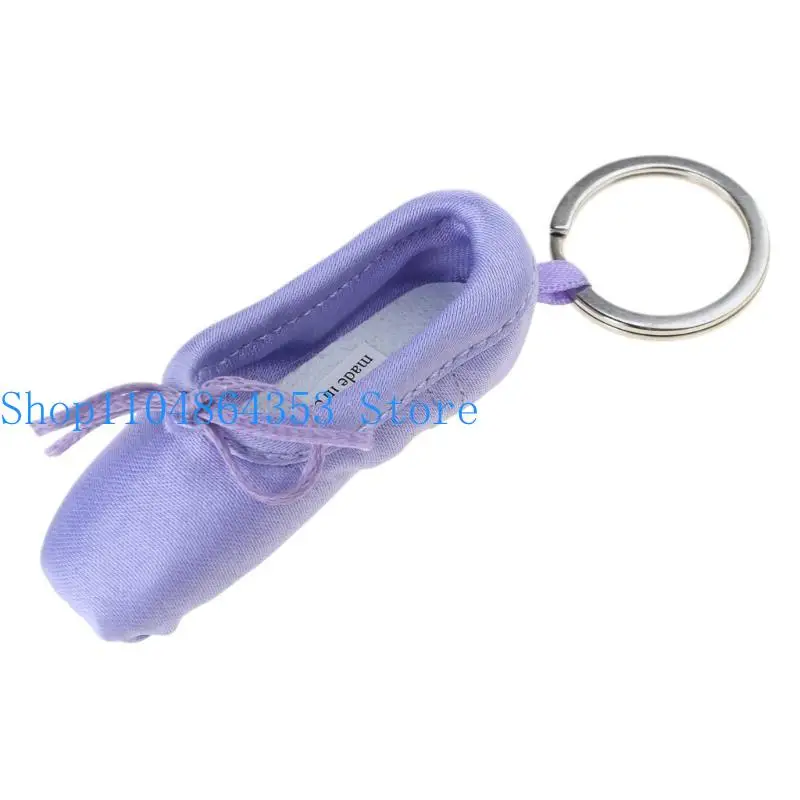 Ballet Shoe Chain Multi Color Pointe Shoe Keyrings Handmaded Silk Shoe Pendant Keychain Present for Teenage Girls