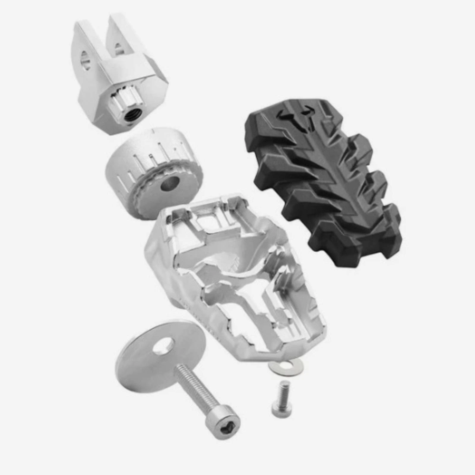 Adjustable Footpeg Set Ergonomic Tracer 9 GT Footpeg Kit with Rubber Traction Pads for Touring Motorcyclists