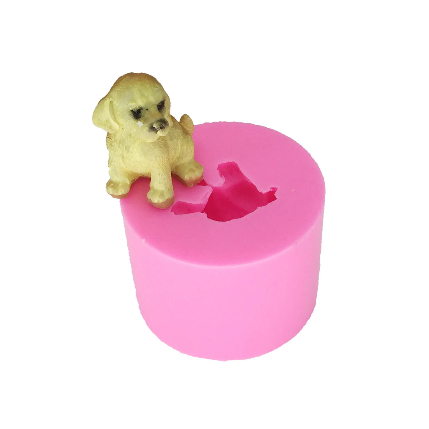 Cute 3D Puppy Silicone Mold for Soap Candle Gypsum Plaster Aroma DIY Craft Supplies
