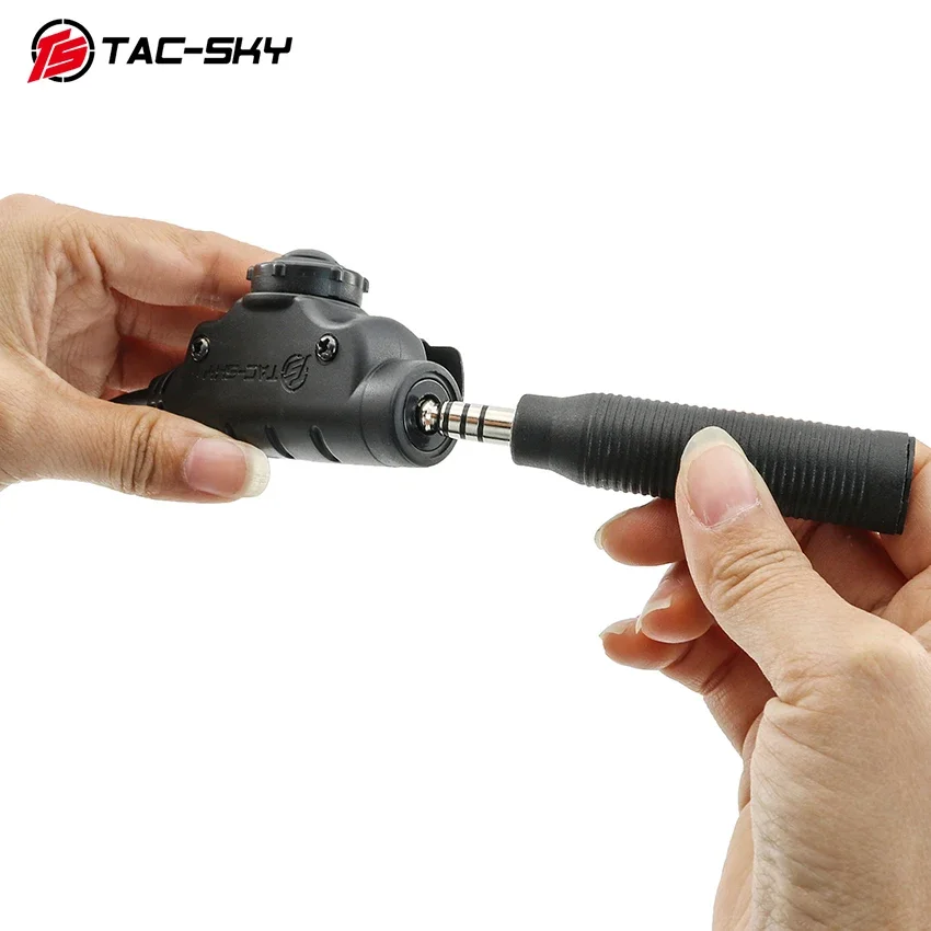 TAC-SKY Civilian Headset To Military Headset Accessories U-174 Cable for PeltoComtac/MsaSordin/TCI Shooting Hunting Headphones