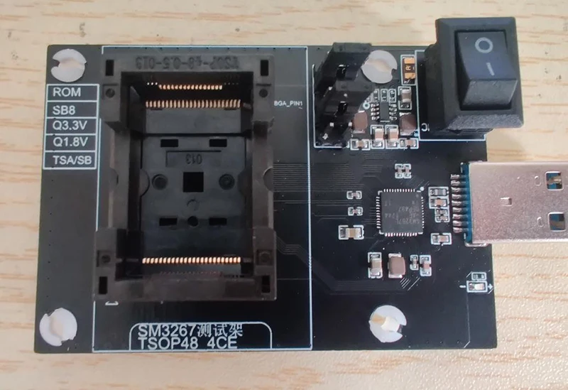 SM3267 AE Test Base Board TSOP48/BGA132/152 4CE USB Flash Memory