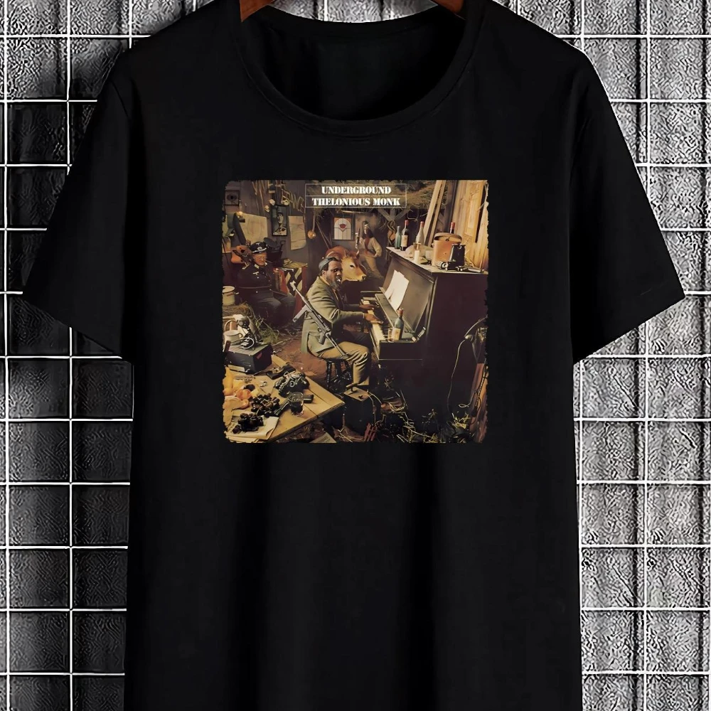 Thelonious Monk Jazz Pianist Graphic T-Shirt Ugly Beauty Easy Street/Bud Print Casual Streetwear Round Neck Short Sleeve Tee
