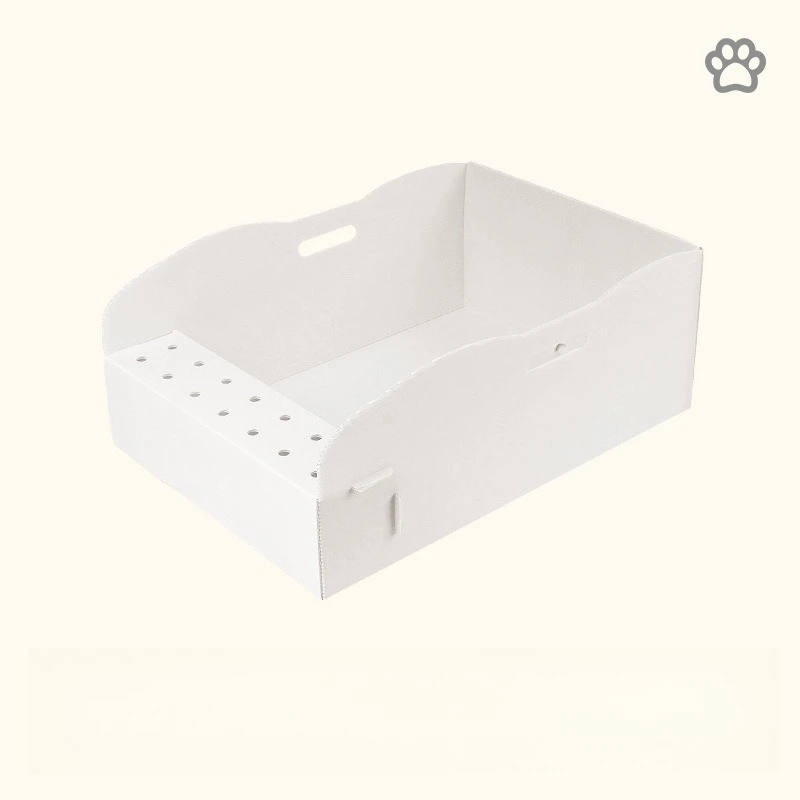 مستلزمات الحيوانات الأليفة صندوق فضلات القطط القابل للتصرف PP قابل للطي مقاوم للماء صندوق فضلات القطط صديق للبيئة صندوق فضلات القطط الكبيرة