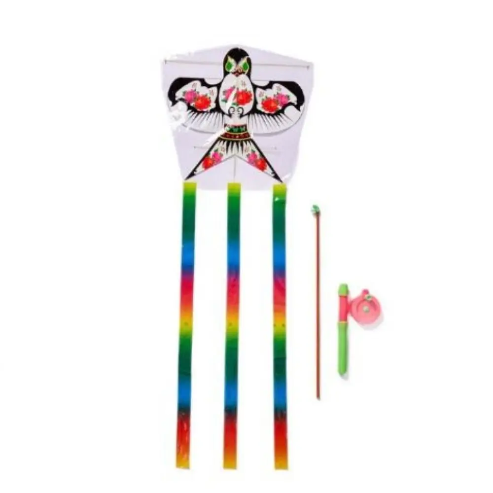 33*88 cm Plastic Eagle Kite Cartoon Gemakkelijk Vliegen Grote Eagle Vliegers met Staarten Ouder-kind Interactief Speelgoed Vliegende Vogel Vliegers