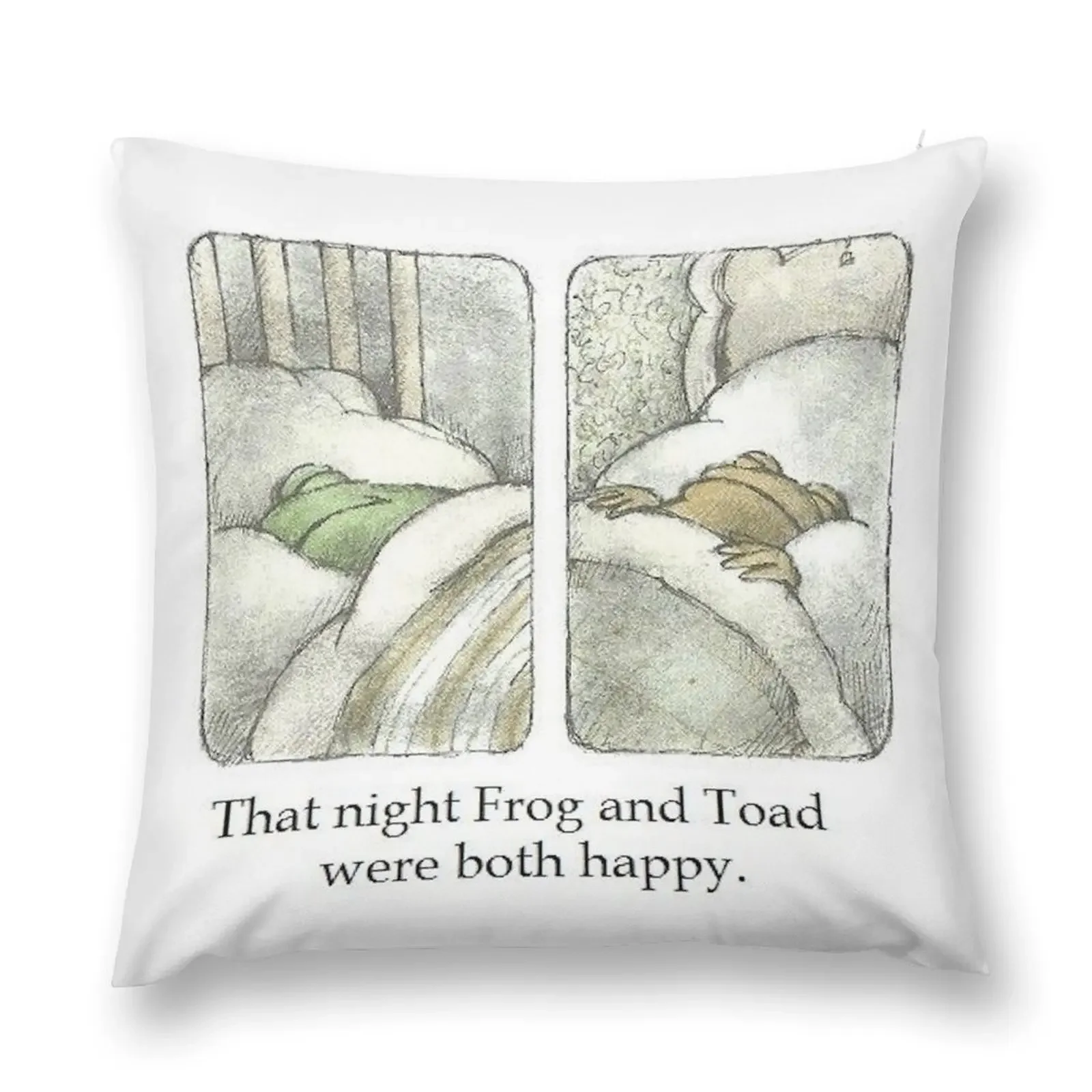 That Night Frog and Toad Were Both Happy Throw Pillow luxury decor Pillowcase Decorative Sofa Cushions Cushion Child pillow