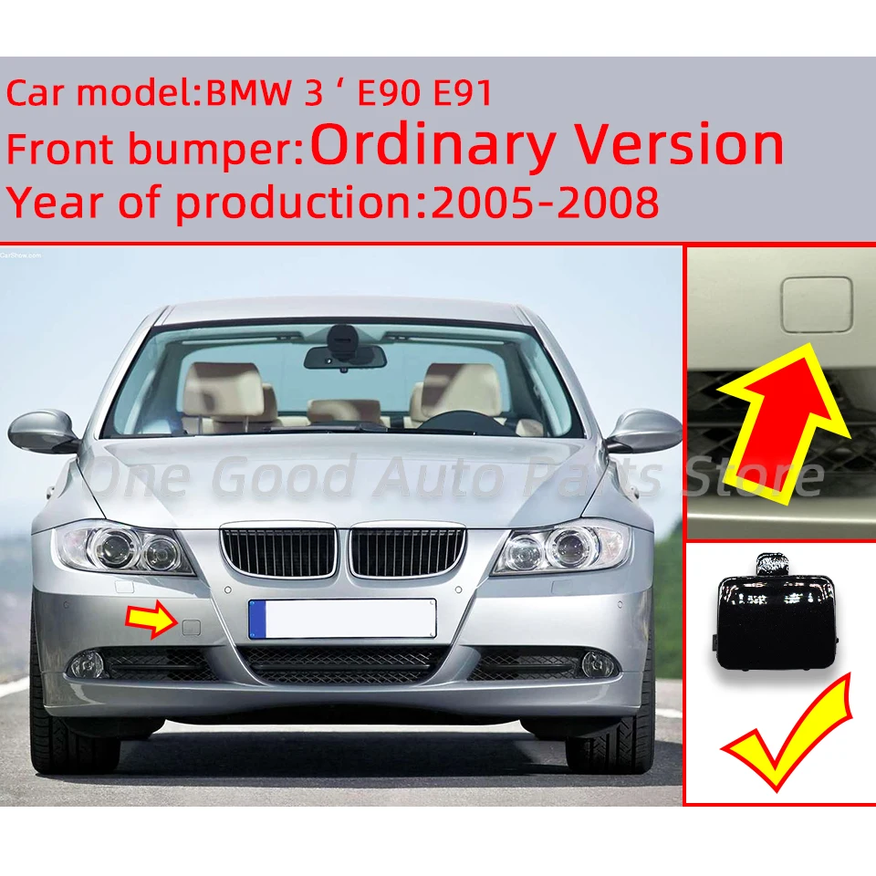 Bumper Tow Hook Cover For BMW 3 E90 E90LCI E91 M-Sport 2005-2011 Trailer Shell Bumper Decoration Cap 51117167575  51117207299