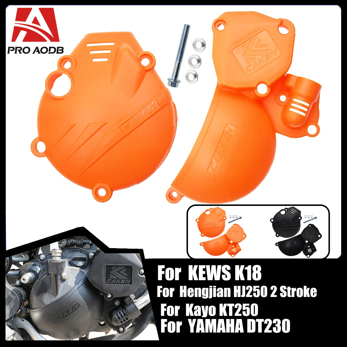 Plastic Ignition Protector Clutch Guard Water Pump Cover For HJ250 KT250 2T Yamaha DT230 Loncin MT250 GPX TSE250R KEWS K18 Kayo