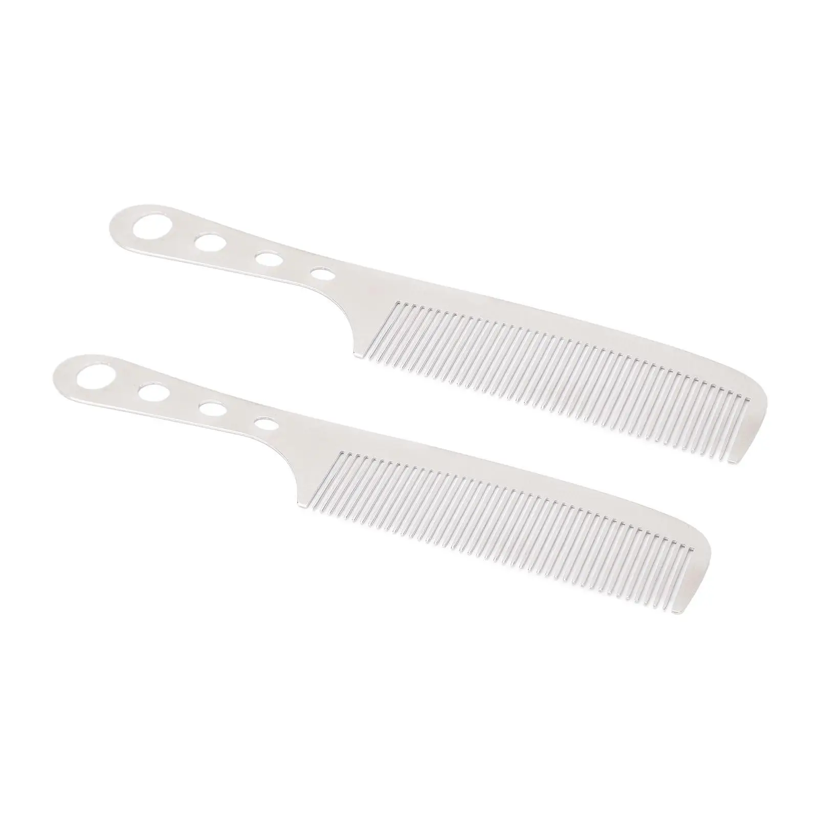 Professional Stainless Steel Barber Comb - High Temp Resistant, Rustproof & Anti-Static for salon Use