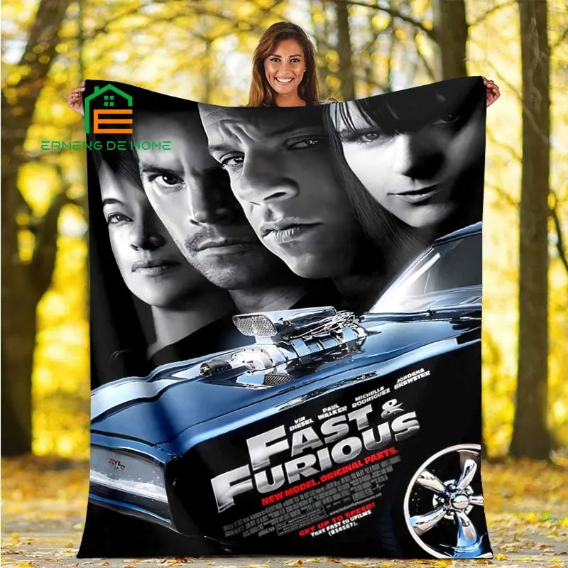 Hotmovie Fast and Furious Throw Blanket Warm Blanket for Home, Picnic, Travel, Office,Plane for Adults, Kids, Elderly 6 Sizes