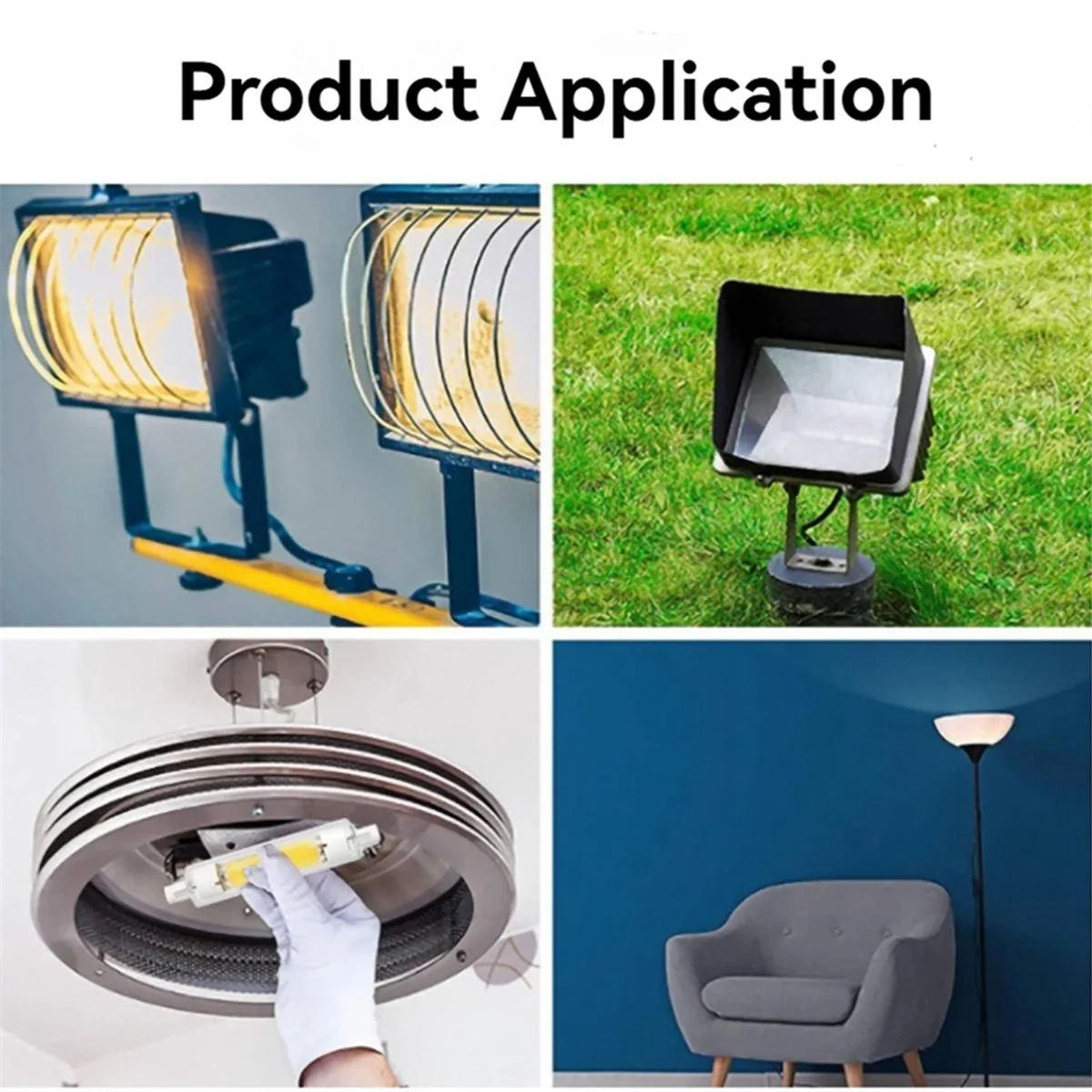 N18R Высокая мощность 10 Вт Светодиодная R7S COB Стеклянная трубка 118 мм COB Лампа AC220V Светодиодная трубка Замена галогенной лампы Теплый белый