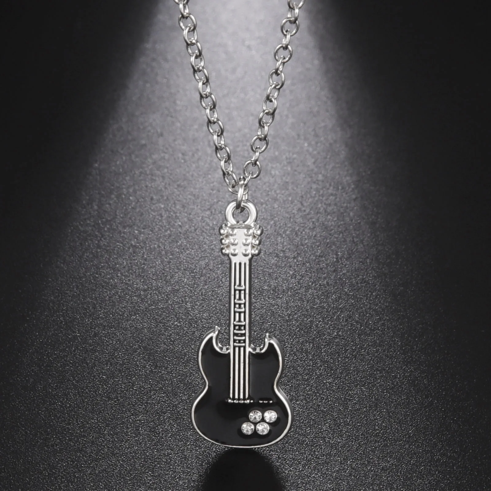 HIPEE Fashion Violin Stainless Steel Necklace Musical Jewelry Gift For Women Men Girl Boys Violin Pendant Necklace Hip Hop Style