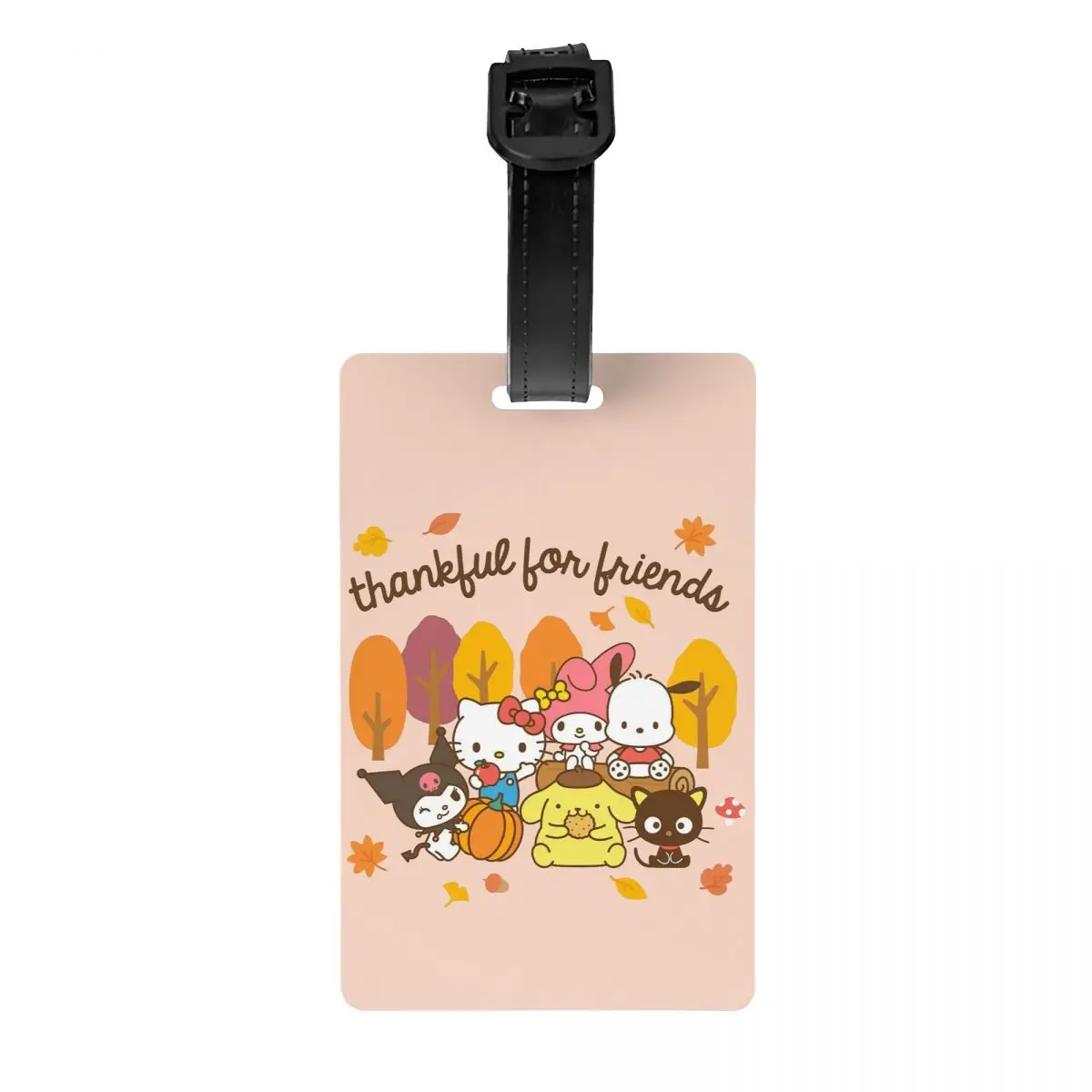 

Cute Cartoon Cat Hello Kitty And Friends Luggage Tags for Suitcases Funny Baggage Tags Privacy Cover Name ID Card