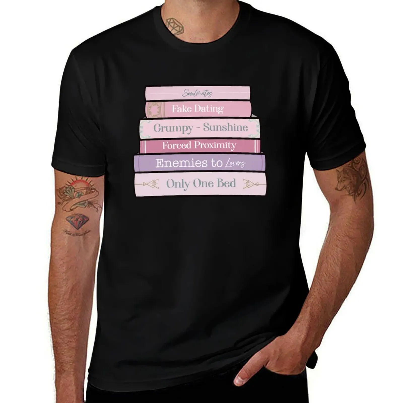 Romance Tropes T-Shirt Functional Casual Short Sleeve Tee T-Shirt