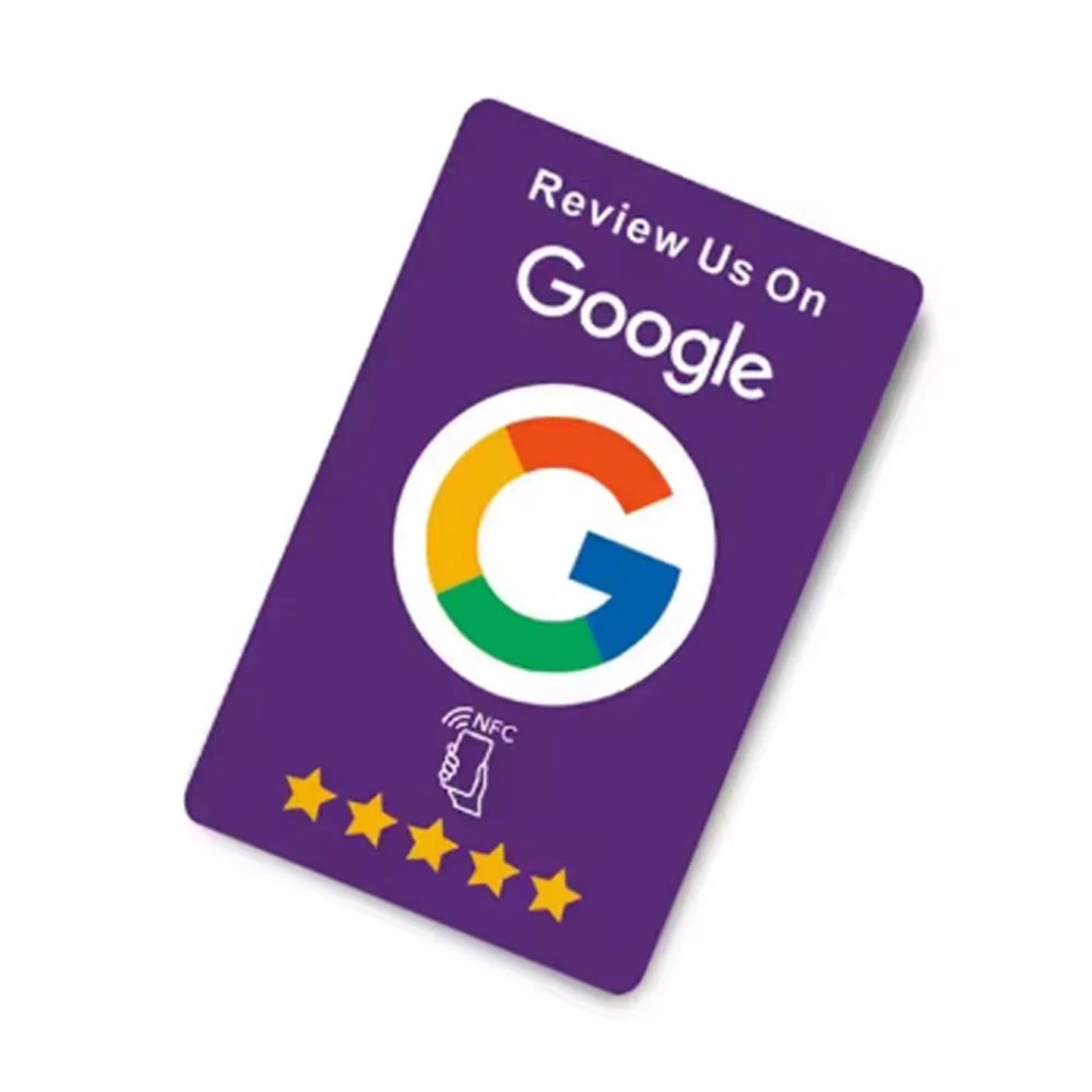 Wiederverwendbare Bewertungs-Tap-Karte für Google-Bewertungen, NFC-Karte 'Bewerten Sie uns auf Google', Verbessert SEO, Spart Zeit, Benutzerfreundlich, RFID