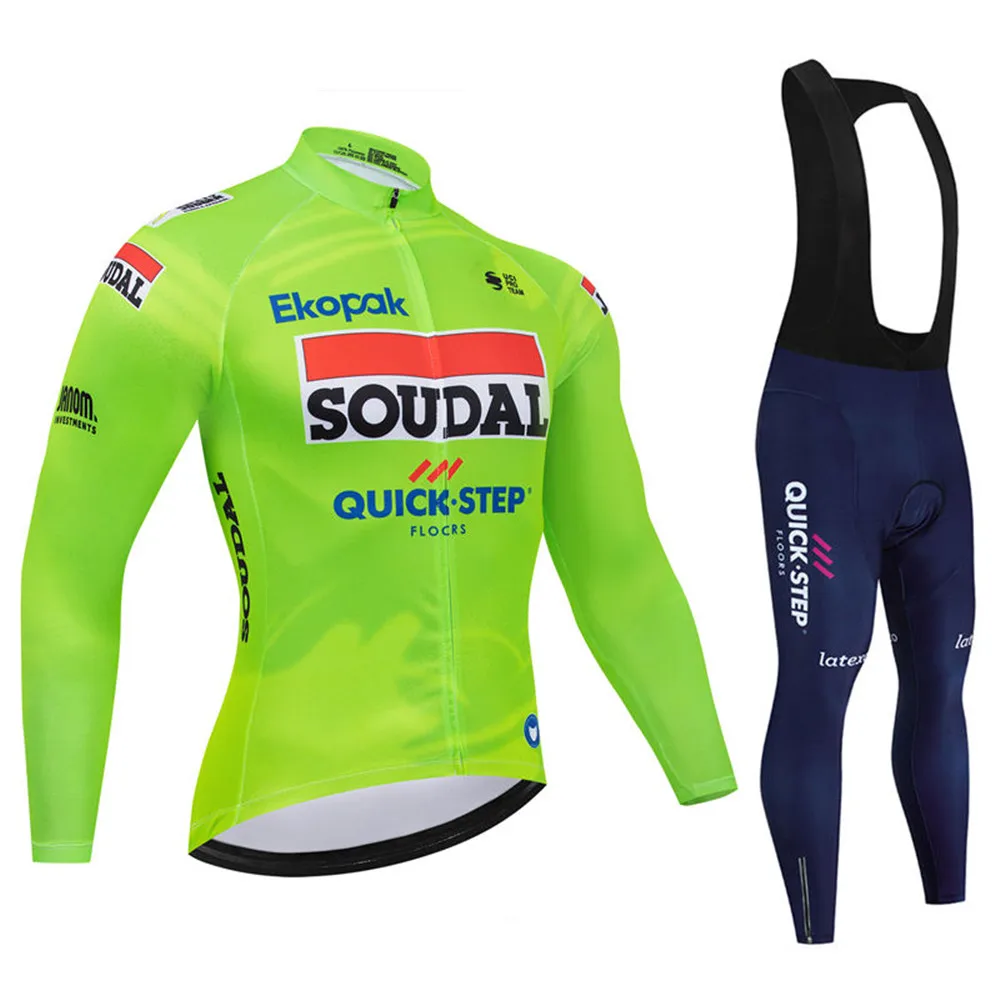 

Soudal Quick Step Team, осенний комплект велосипедного трикотажа, мужская одежда для велосипеда, одежда с длинными рукавами, велосипедная форма MTB Maillot Ropa Ciclismo