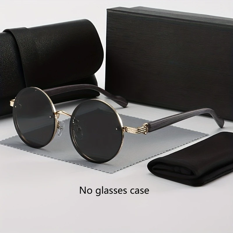 Klassische Retro-Sonnenbrille mit rundem Rahmen für Damen und Herren, ideal für trendige Street-Fotografie, geeignet für verschiedene Anlässe.