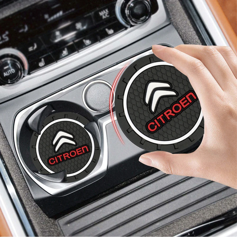 Posavasos de silicona antideslizante para coche, accesorio para Citroen C1, C2, C3, C4L, VTS, piezas, C-ELYSEE, Celysee DS, 2 C3-XR
