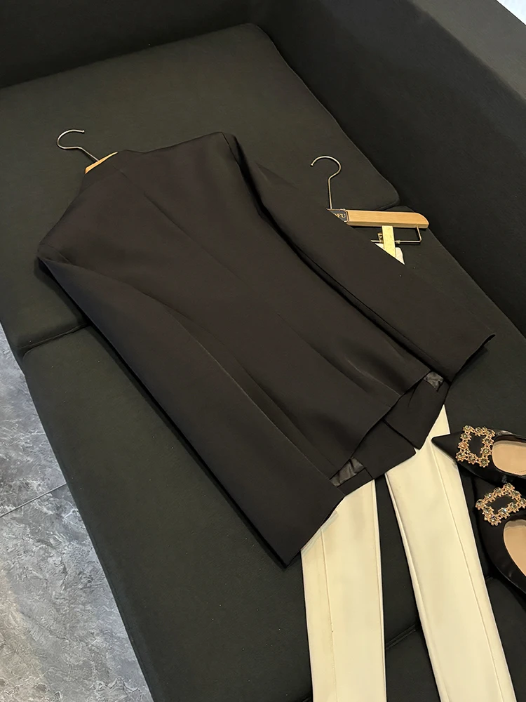 Fashion Beaded Sequin Design Temperament Suit Jackets Women's 2025 Spring New Fashion Tailored Coats V-neck Flower Nice Blazers