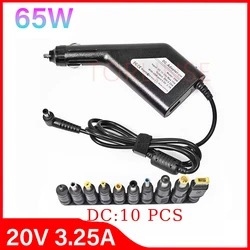 Auto ladegerät 20v 2.5a 65w Universal Laptop Netzteil Ladegerät für Lenovo Asus Acer Dell HP Samsung Toshiba mit 9 Anschlüssen