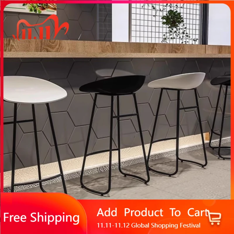 

Creative Designer Bar Chairs Industrial Modern Reception Backrest High Chairs Nordic Make Up Restaurante Muebles Salon Furniture