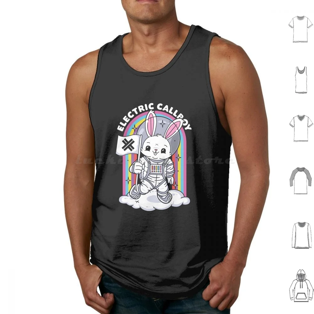 Space Bunny Tank Tops Vest Sleeveless Electric Callboy Electric Callboy Band Electric Callboy Music Electric Callboy