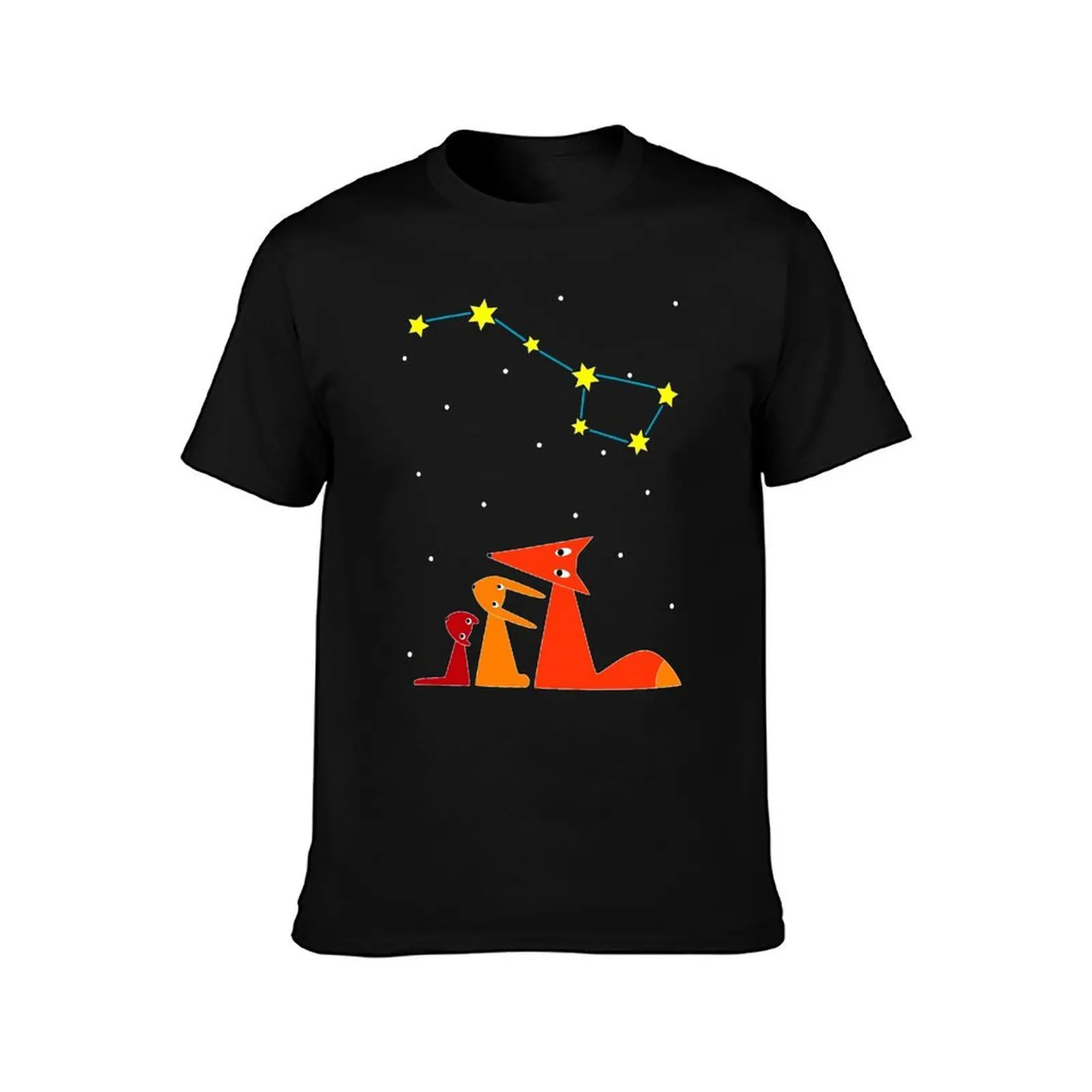 Animals and Big Dipper, Ursa Major T-Shirt Lightweight Cooling Short Sleeve Tee T-Shirt