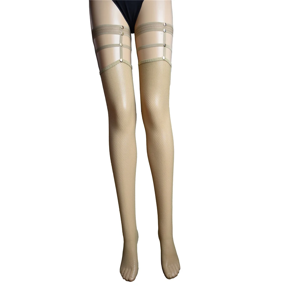 

Club Wear Black Punk Fishnet Stockings Lace Thigh High Lingerie Exotic Women Sexy Stockings Club Wear Lingerie Nylon Fabric