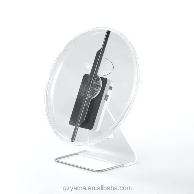 hologram projector desktop 30cm 3D hologram fan with protect cover battery