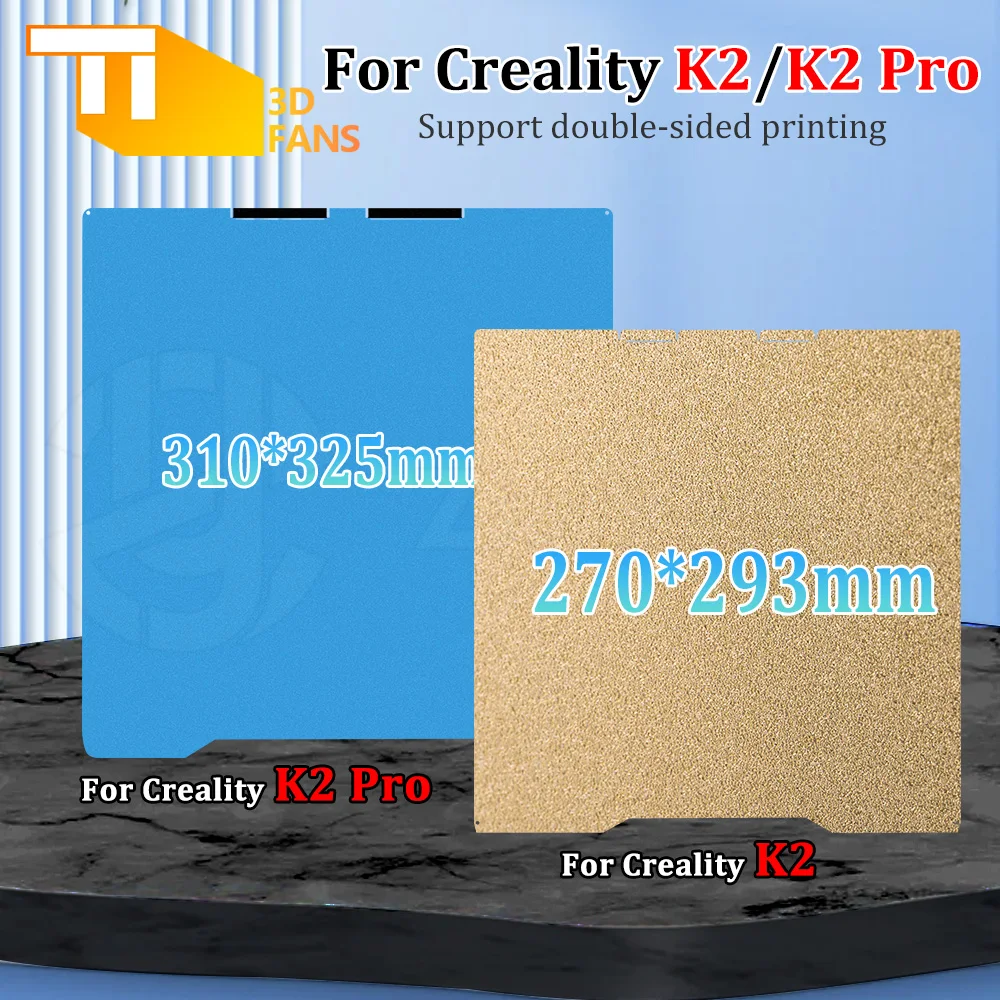 

For Creality K2/K2 Pro Build Plate Double sided PEI Texture Magnetic Spring Steel Printing Platform Low temperature Cold Plate