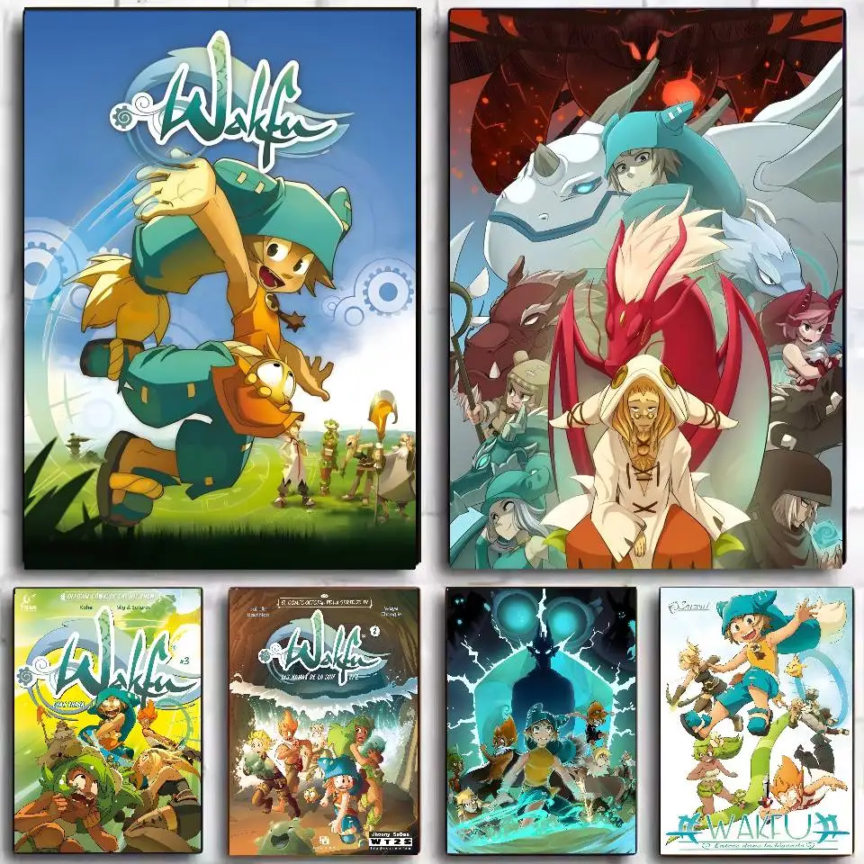 أنيمي W-Wakfu HD ملصق فني ذاتي اللصق مقاوم للماء ورقة ملصق مقهى بار النوم ديكور جدران الغرفة #1