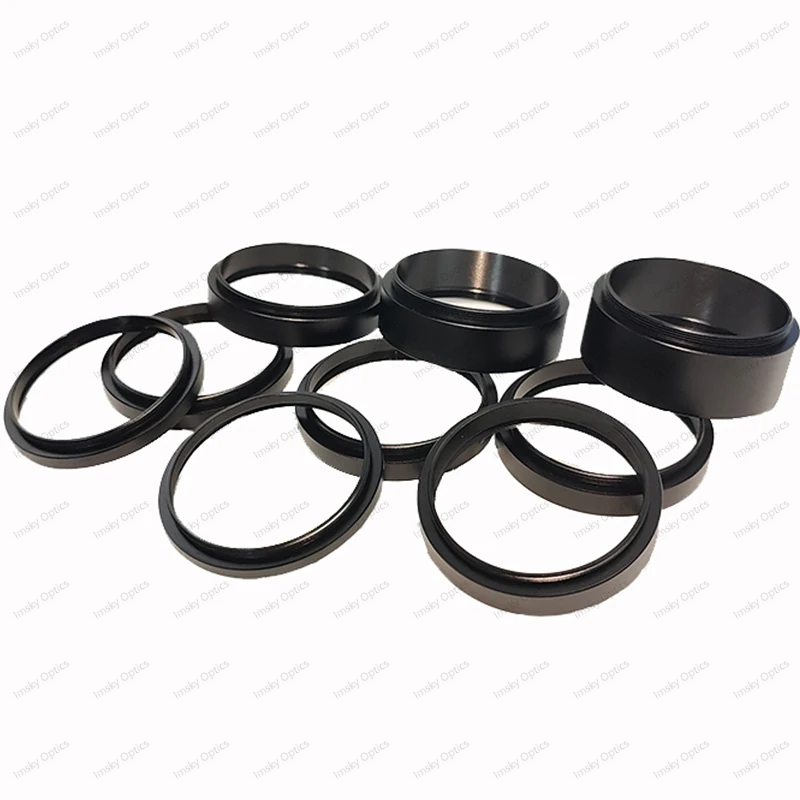 M42 M48 M54 Extension Tube Kit 3/5/7/10/12/15/20/30mm M48x0.75 on Both Sides for Astronomy Profession Telescope Astrophotography