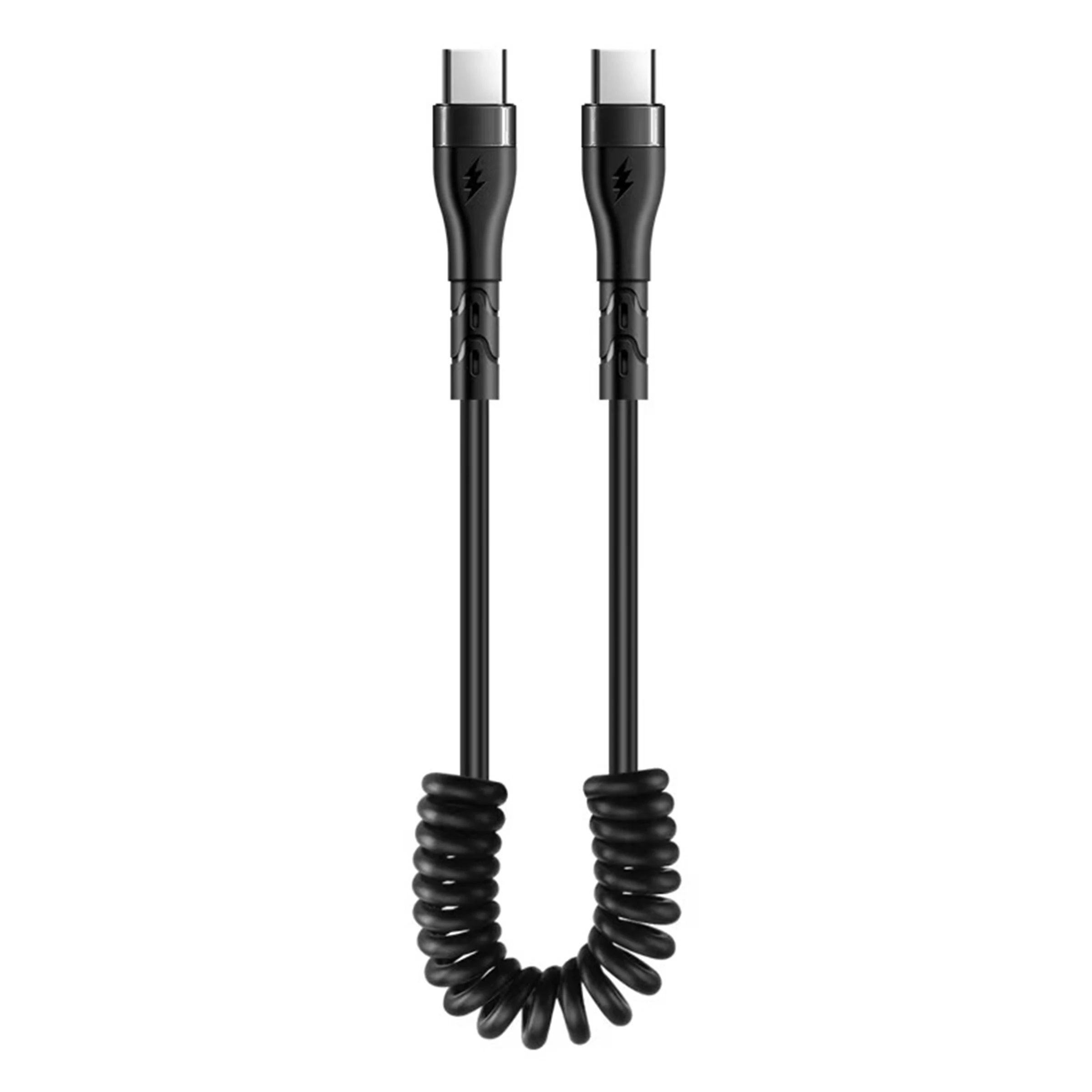 120W Pd Fast Charging Type-C to Type-C USB Cable, Flat Silicone Connector, Male to Female, USB Power Mode, ≤36V Working Voltage, Battery-Free, Suitable for iPhone 15, Samsung, Xiaomi, Huawei, Oppo, Vivo, Car-Hole Super Fast Charging Data Cable