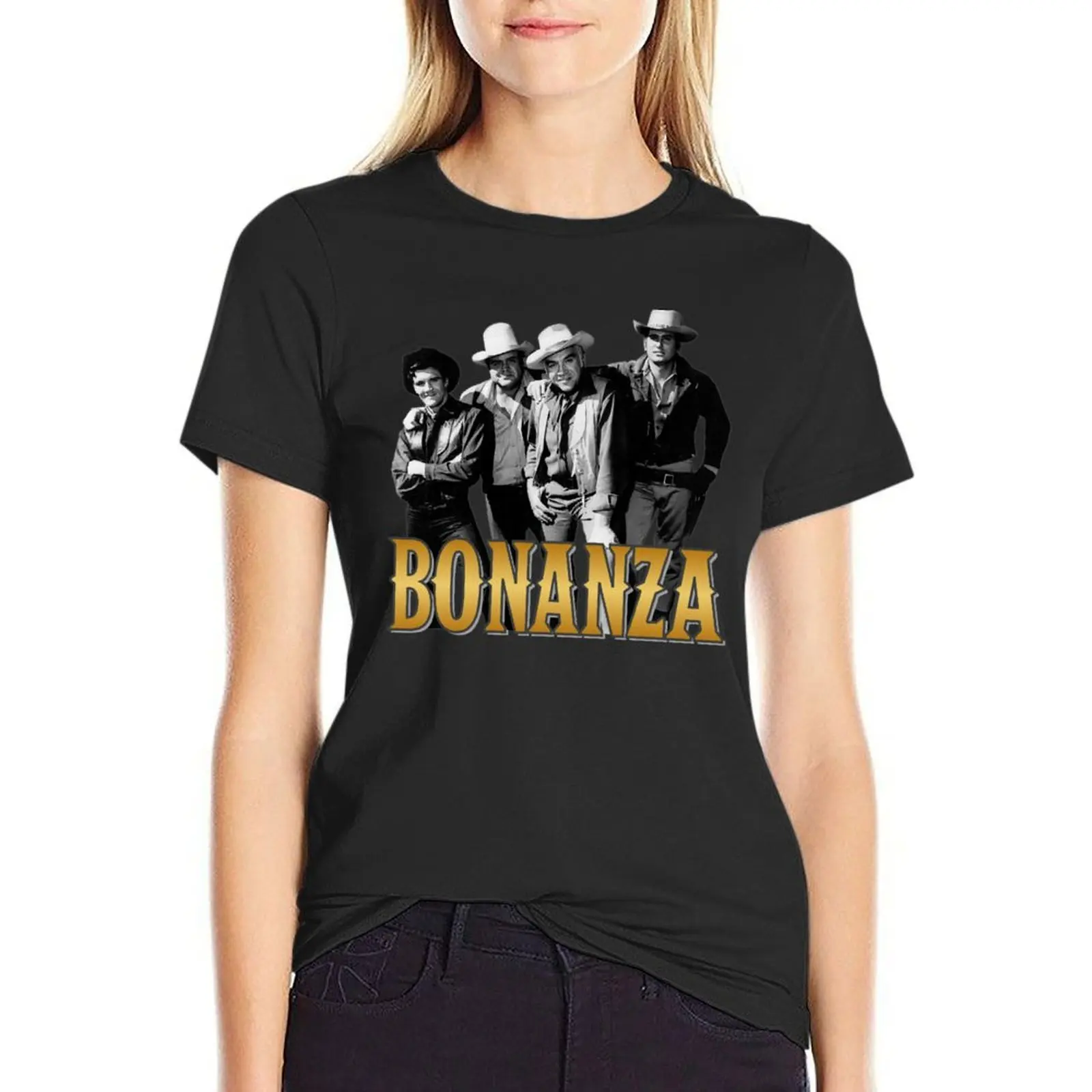 BONANZA T-Shirt customizeds sports fans summer clothes t shirt Women