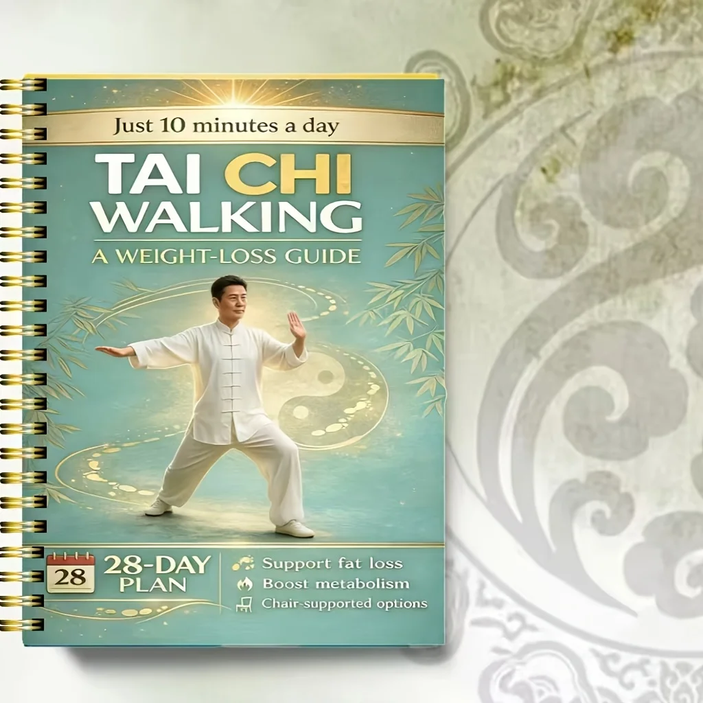 Tai Chi Walking Weight Loss Method Notebook with Reserved,for Joint Friendly Low-intensity Exercise and Balance Training Plans