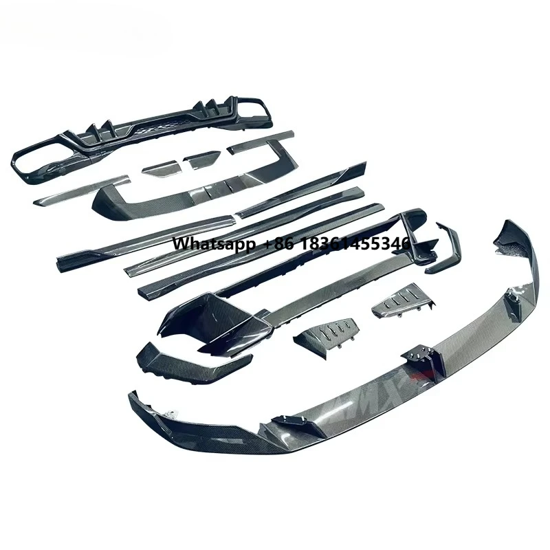 

X7 Excellent Quality Front Lip Rear Diffuser Roof Spoiler Wing-Exterior Accessories Fitment LD Style Dry Carbon Body Kit